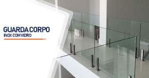 Guarda Corpo de Inox com Vidro  BH